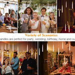 LED svävande ljus med trollstav – flytande ljus för dekoration (12/10 st)