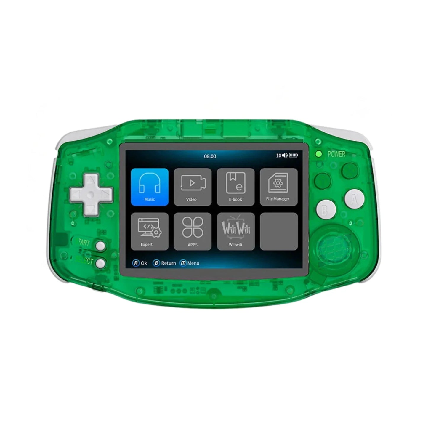 RetroSpel 34XX – bärbar spelkonsol 3,4” IPS med WiFi & Bluetooth