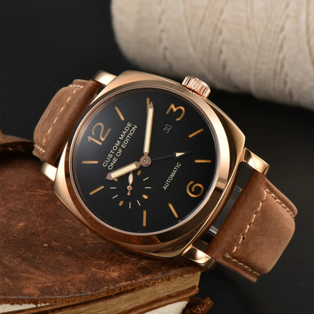 Herrklocka automatisk 46mm safirglas