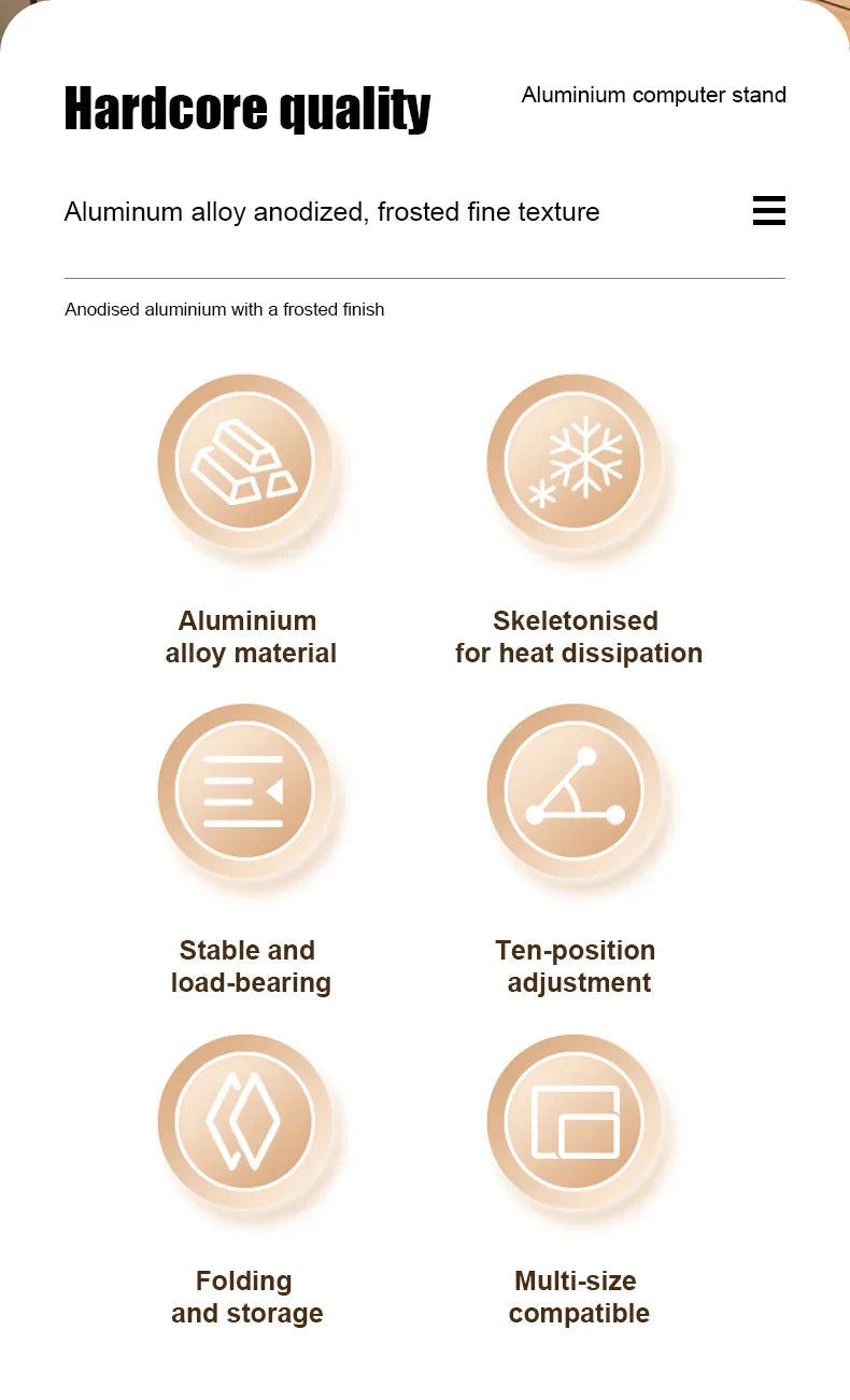 Justerbart Hopfällbart Laptopställ