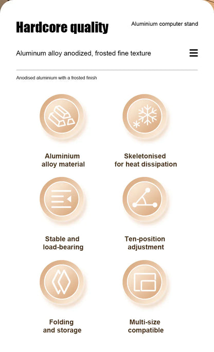 Justerbart Hopfällbart Laptopställ