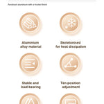 Justerbart Hopfällbart Laptopställ