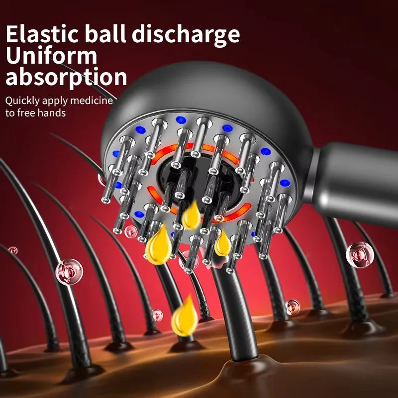 GrowComb™ – Elektrisk Hårbottenmassage med Rött Ljus