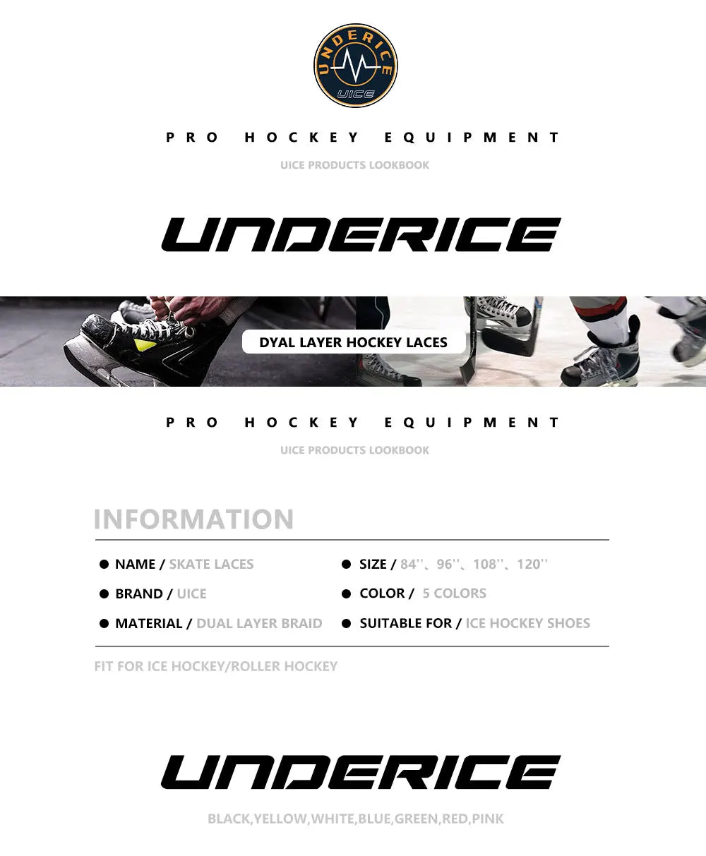 Skridskosnören ishockey – vaxade & förstärkta skosnören