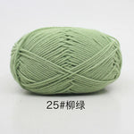 Mjölk-bomullsgarn 40–50 g – 4-trådigt garn för virkning & stickning