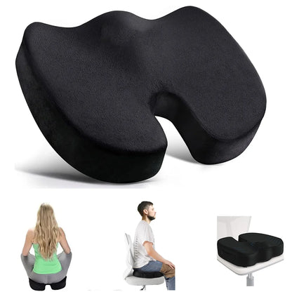 Resekudde i Memory Foam – U-formad Sittkudde för Stol, Bil & Kontor