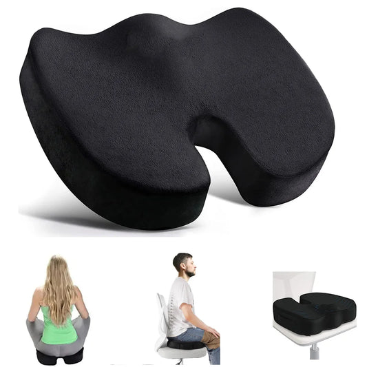 Resekudde i Memory Foam – U-formad Sittkudde för Stol, Bil & Kontor