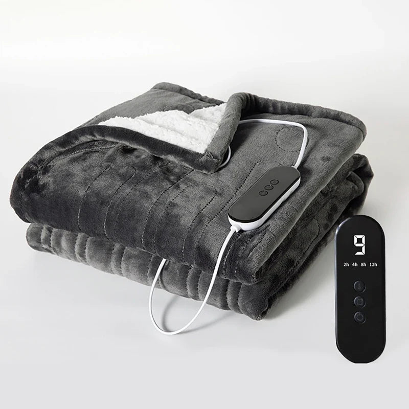 Smart Elektrisk Filt – Flanell och Lammskinn