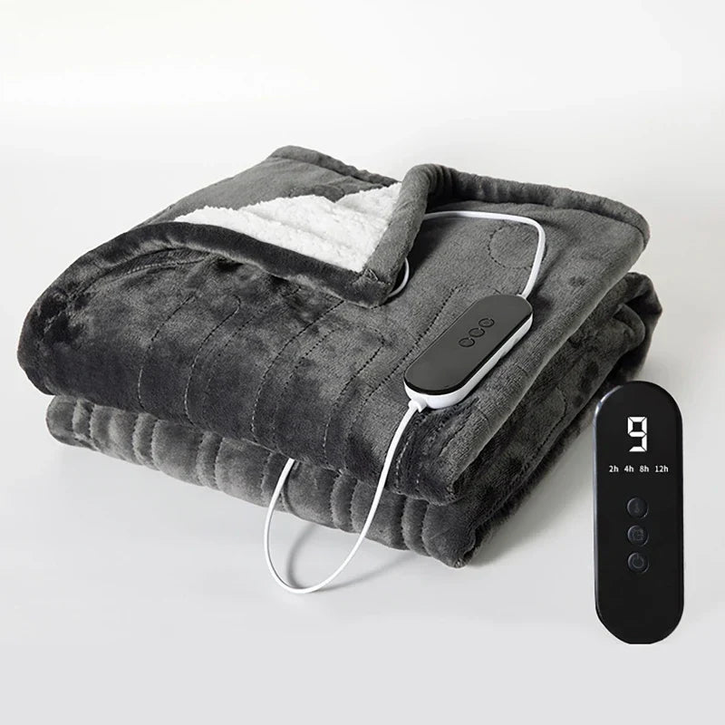 Smart Elektrisk Filt – Flanell och Lammskinn