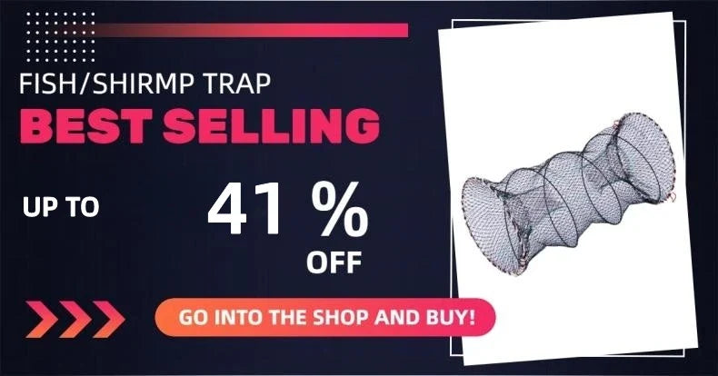 Fiskefälla – hopfällbart nät med 4–24 ingångar