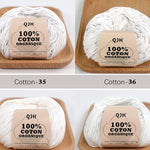 Bomullsgarn 100% – 6-pack mjukt garn för virkning & stickning