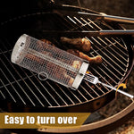 GrillKorgen™ – Rullande Rostfri Grillkorg för Grönsaker