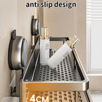 Badrumshylla med sugpropp – aluminium utan borrning