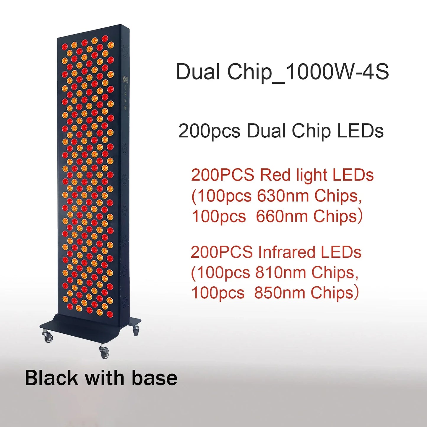LED ljuspanel dual chip – rött & infrarött ljus för ansikte & kropp