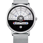 Miesten ruostumattomasta teräksestä valmistettu rannekello - päivämäärällä ja kalenterilla