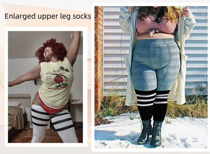 Långa Mjukstrumpor i Plus Size för Träning & Dans