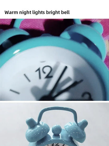 Mini väckarklocka i metall – bordsur & dekoration