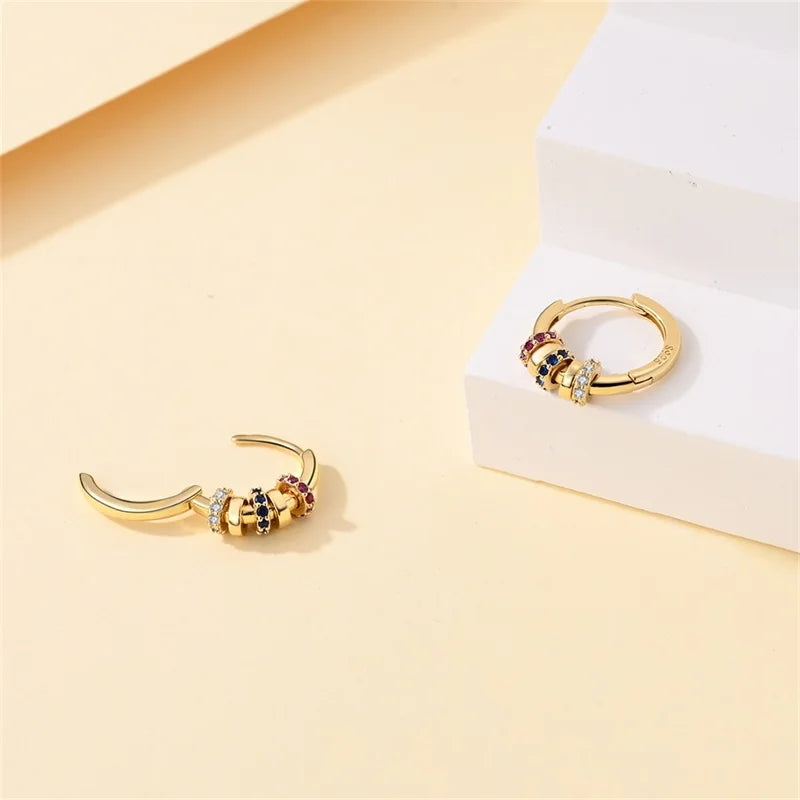 Eleganta örhängen – hoops med stjärnor, månar & pärlor