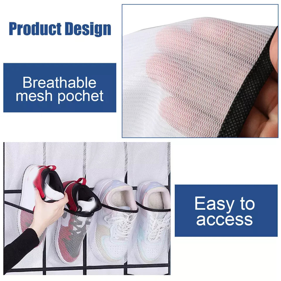 Skoförvaring över dörr – 28 fickor