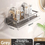 Badrumshylla med sugpropp – aluminium utan borrning