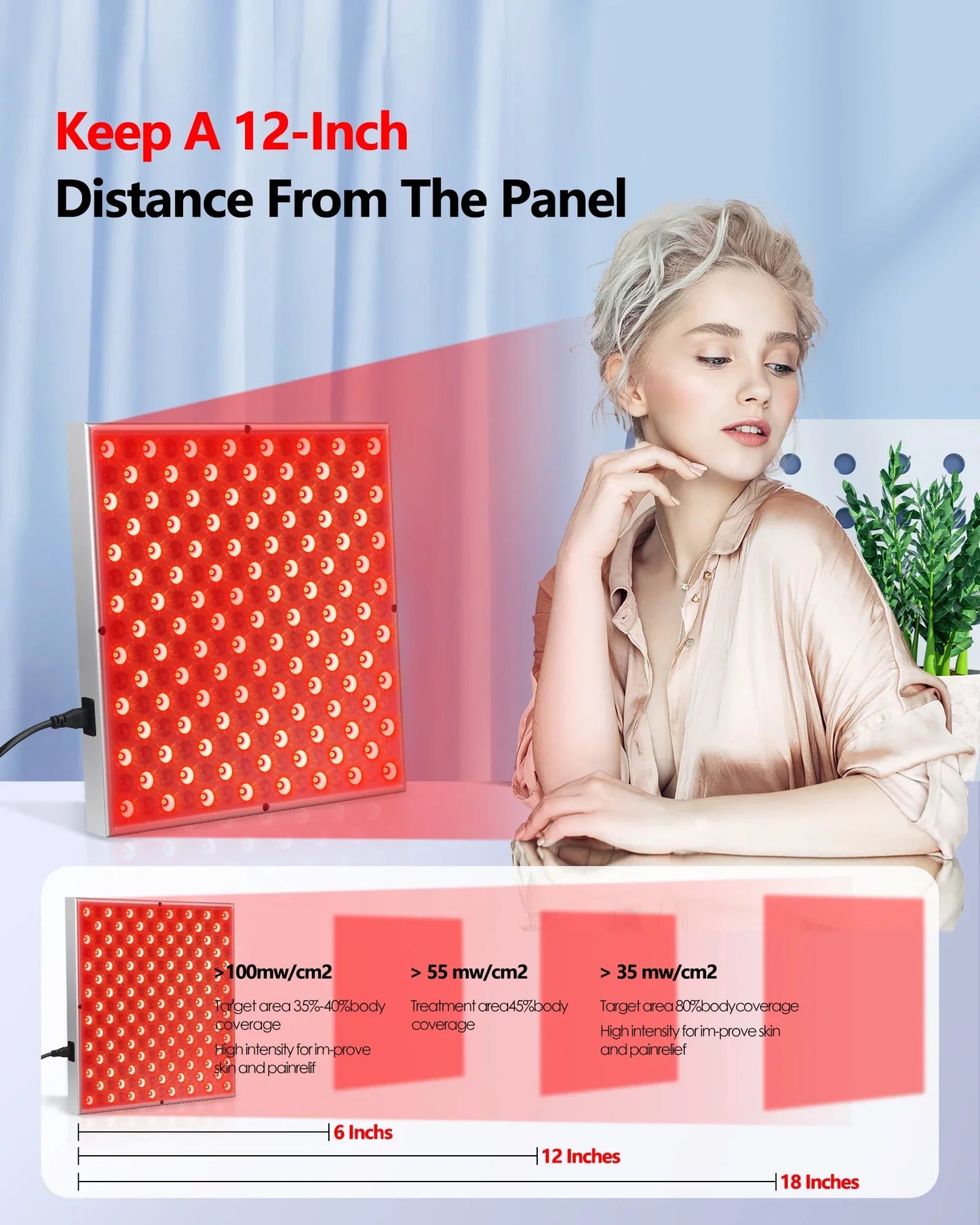 LED ljuspanel 225 dioder – hudvård & smärtlindring