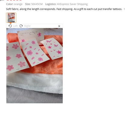 Mjuk plyschtyg 40×25 cm – flanelltyg för sömnad & leksaker