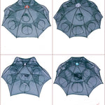 Fiskefälla – hopfällbart nät med 4–24 ingångar