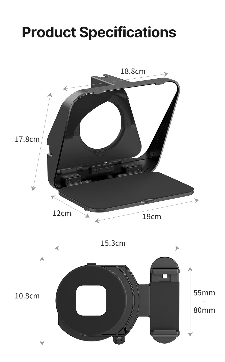 Universal Teleprompter för Kamera & Mobil - Bra när man skapar videos
