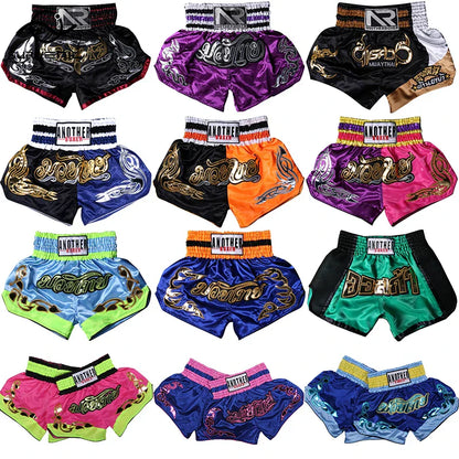 Muay Thai shorts – broderade kickboxningsshorts för vuxna & barn