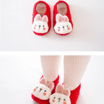 KaninSockor™ – Mjuka Vintertofflor för Barn med Halkskydd