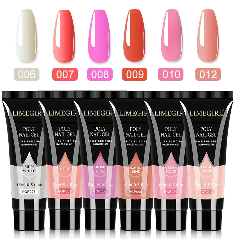 Poly Nail Gel Set – UV gel för nagelförlängning och manikyr