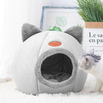 Katthus grotta – vinterbädd för katt & liten hund, mysig sovkorg inomhus