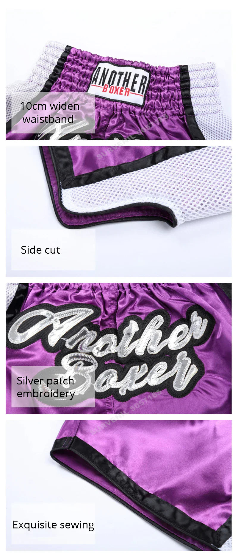 Muay Thai shorts – broderade kickboxningsshorts för vuxna & barn