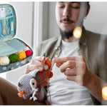 Virkkuukoukkusarja tarvikkeineen – puikot, merkit ja säilytyspussi