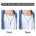 Korshalsband herr – stålkedja med bibelkors