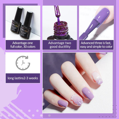 Nagelkit med UV-lampa – Gel Polish set med borr & verktyg för manikyr
