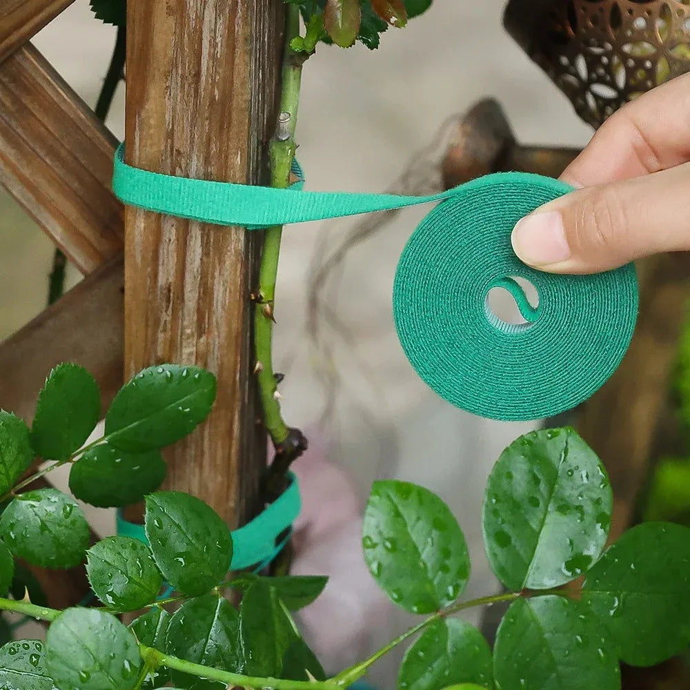 Justerbara växtband med kardborre – 5–120 m återanvändbara växtstöd