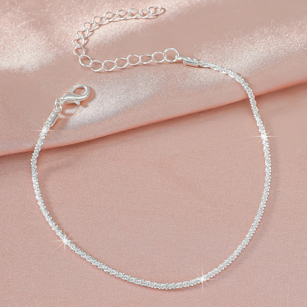 Fotlänk Linnea (kedja med zirkoner – vattentålig design)