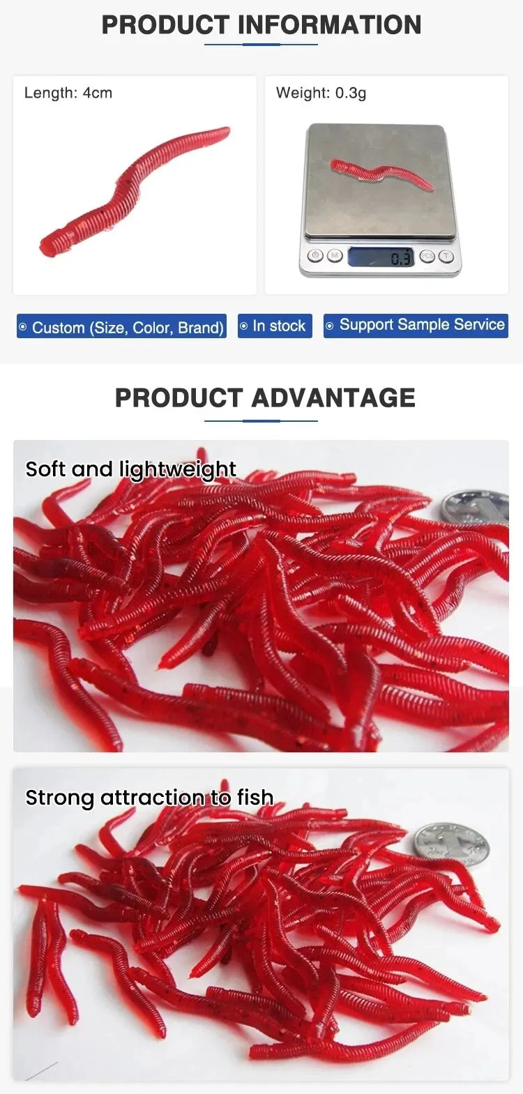 Mjuka beten – röda maskar med doft för fisk