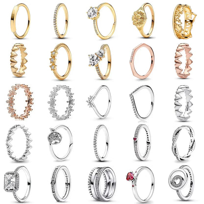 Ring Freja (ring med snöflinga, familjeträd & krona – symbolisk design)