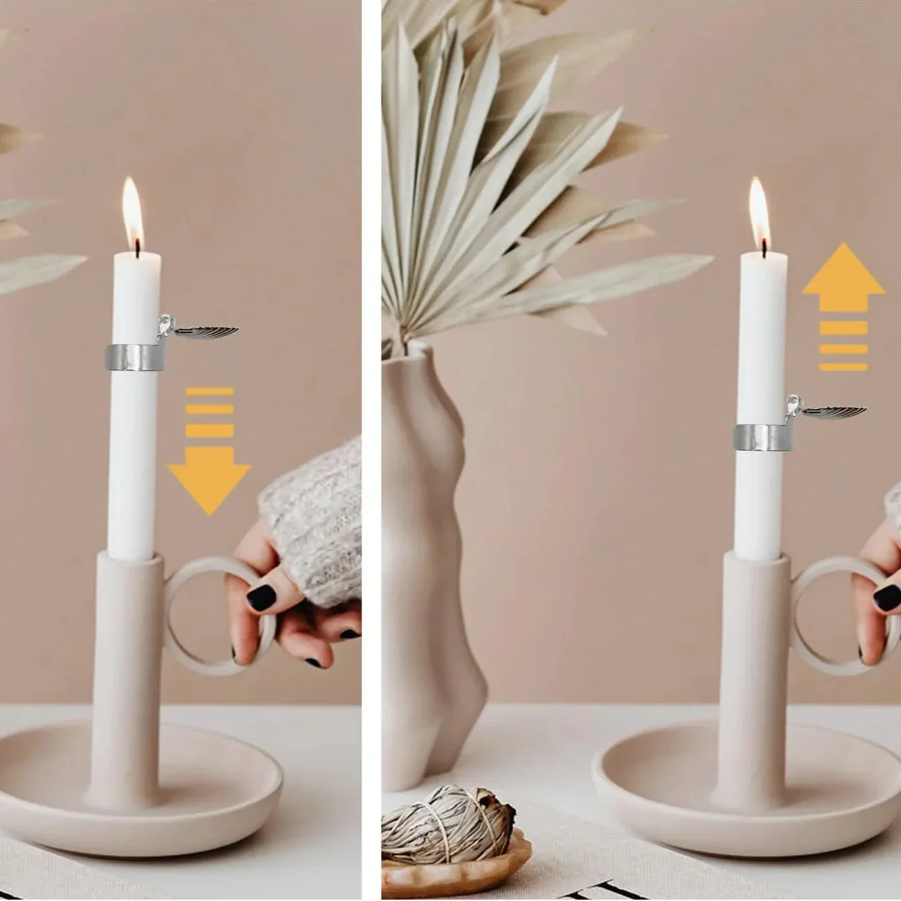 Kynttilänsammuttimet – 4 kpl tyylikkäitä metallisia kynttilänsammuttimia 