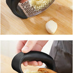 Vitlökspress i stål – manuell vitlökskross & köksverktyg