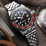 Lyxig herrklocka – mekanisk automat med safirglas