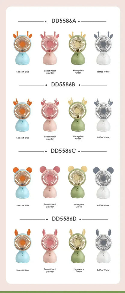 Mini USB-tuuletin lampulla – kannettava ja ladattava