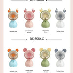 Mini USB-Fläkt med Lampa – Portabel & Laddningsbar