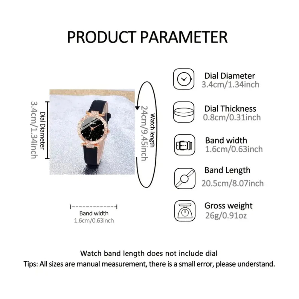 Klockset Sofia (5-delat set med strass och armband)