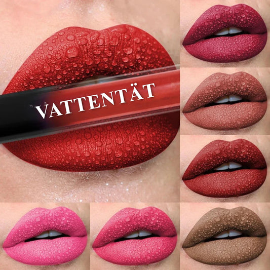 Matt läppglans – 19 färger, vattenfast läppstift