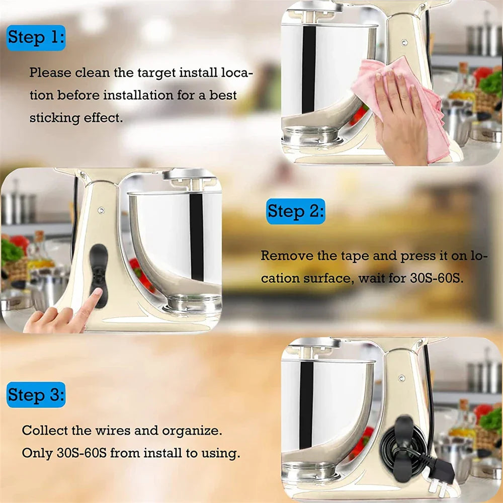 Sladdhållare kök – kabelhanterare för hushållsapparater