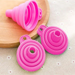 Hopfällbar tratt silikon – praktiskt köksredskap i rött