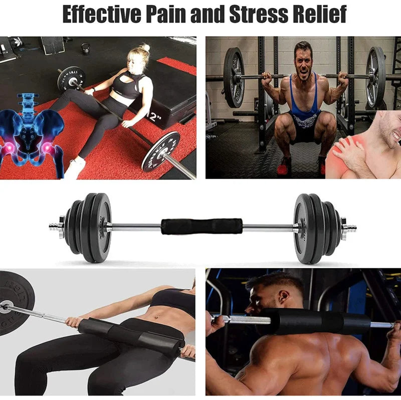 Skivstångsskydd gym – tjock vaddering för knäböj & styrketräning